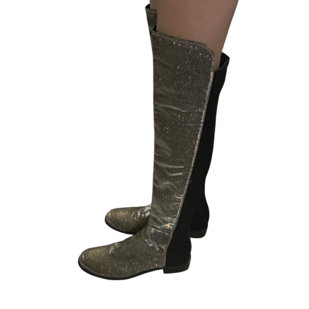 Stuart weitzman 50/50 metallic stretch over the knee boot women’s size 9